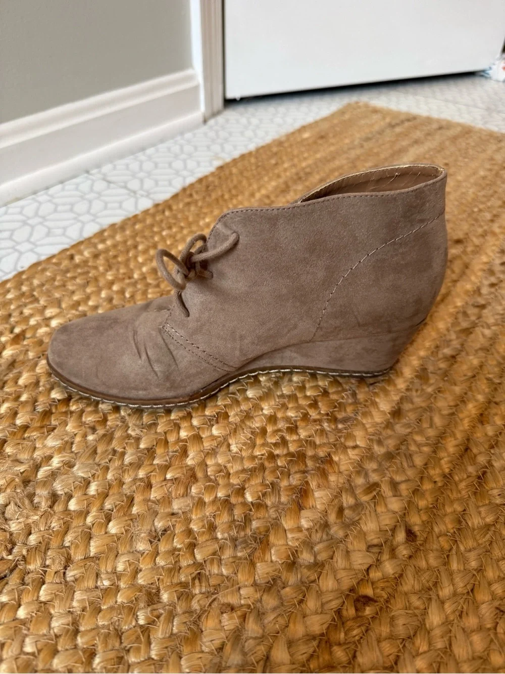 Franco Sarto Suede Wedge Bootie